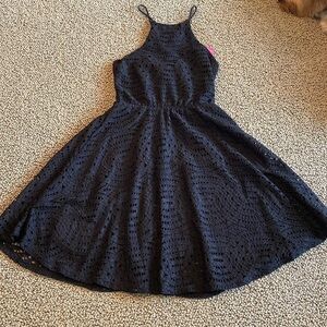 Xhilaration Black Eyelet Dress Women’s Size XS w/ Adjustable Straps